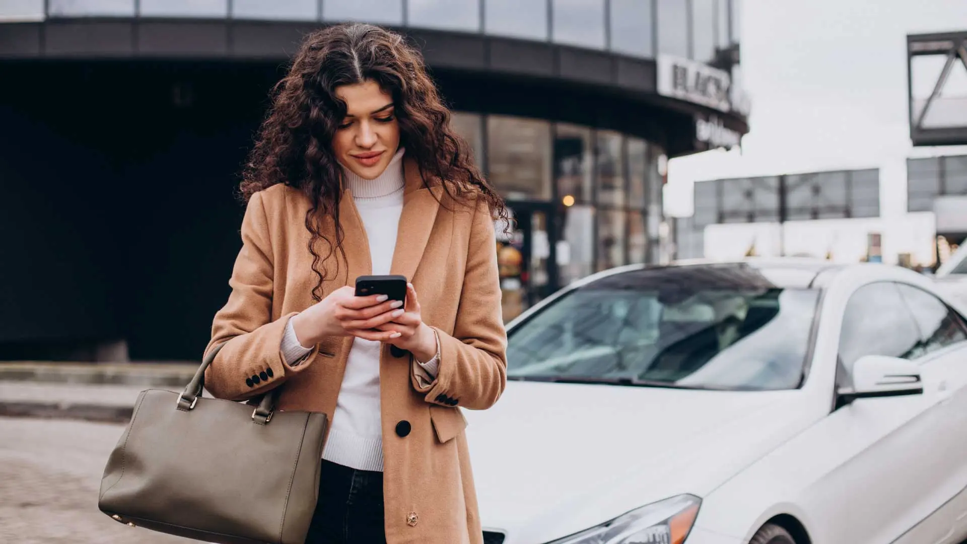 Woman looking at phone